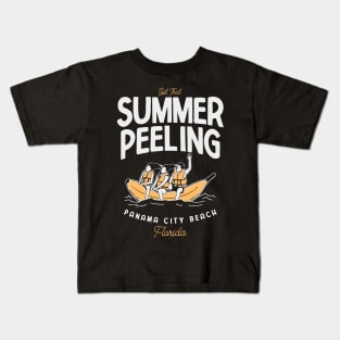 PANAMA CITY BEACH FLORIDA | Funny Puns Get That Summer Peeling Kids T-Shirt